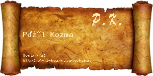 Pál Kozma névjegykártya